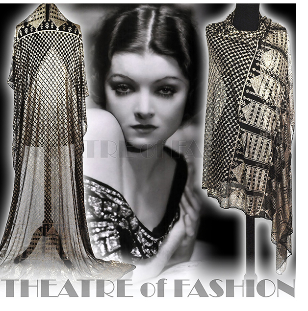 Vintage 1920's Art Deco Assuit Stole Egyptian Collectible Antique Textile Gold and White Azute Shawl Weddings Accessories Shawls & Wraps 